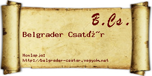 Belgrader Csatár névjegykártya